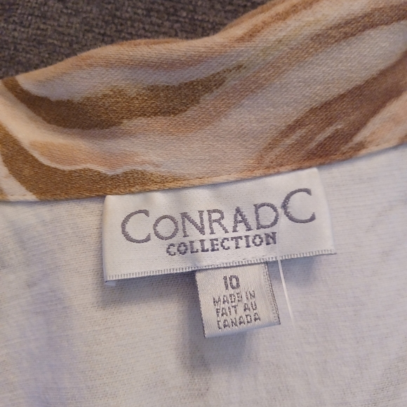 ConradC Collection Size 10 Jean Jacket Cream and Brown - Picture 3 of 3